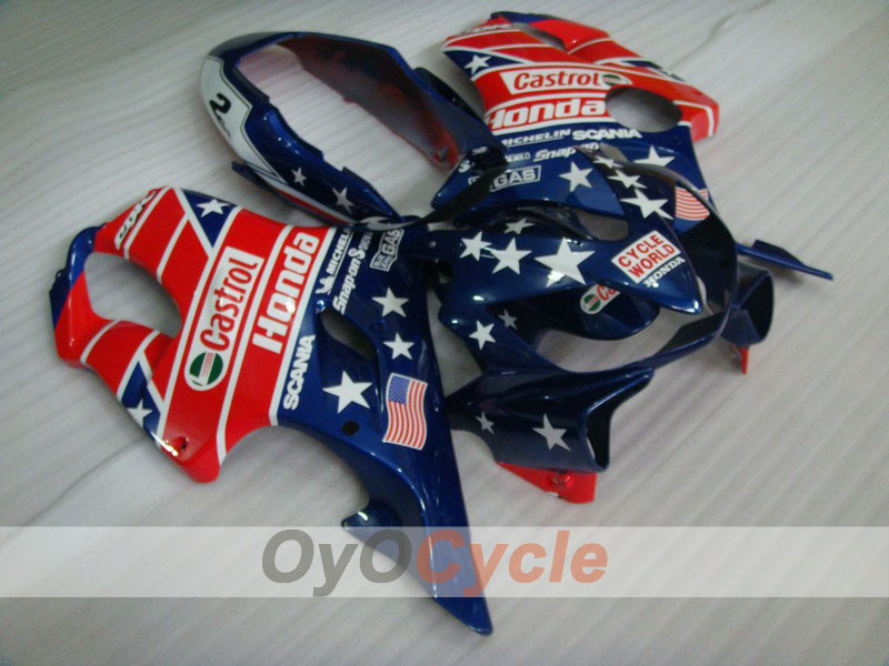 Injection Fairing kit for 04-07 CBR600F4i - Red, Blue - Castrol #OYO87900196