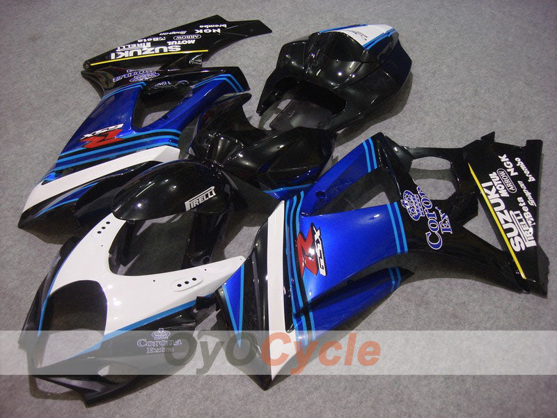 Injection Fairing kit for 07-08 GSX R1000 - Blue, Black - Corona, MOTUL #OYO87902075 Main image