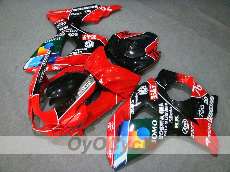Injection Fairing kit for 09-16 GSX R1000 - Red, Black - JOMO #OYO87902867