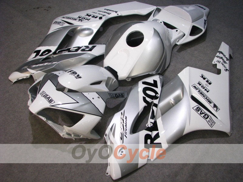 Injection Fairing kit for 04-05 CBR1000RR - White, Silver - Repsol #OYO87900537