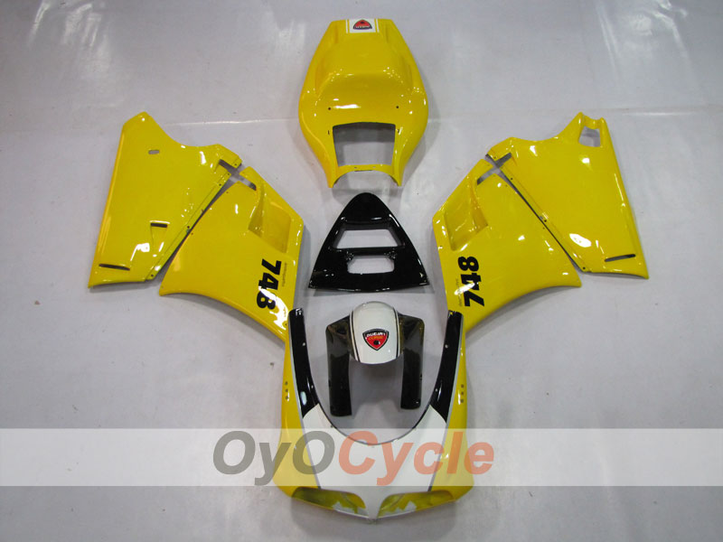 Injection Fairing kit for 94-02 Ducati 748 - Yellow, Black - Factory Style #OYO87902048