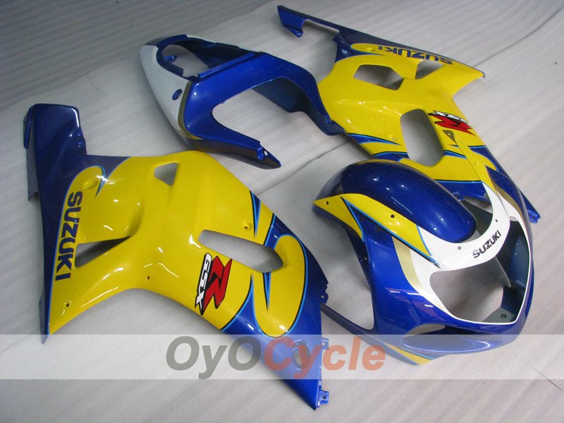 Injection Fairing kit for 00-03 GSX R750 - Yellow, Blue - Factory Style #OYO87905147 Main image
