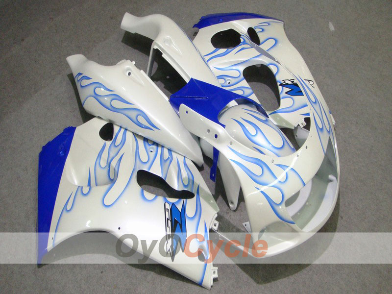 Fairing kit for 96-99 Suzuki GSXR750 - Blue, White - Flame #OYO87902993