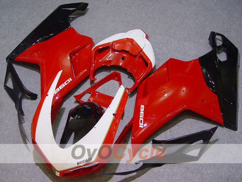 Injection Fairing kit for 07-09 Ducati 1098 - Red, Black - Factory Style #OYO87902317