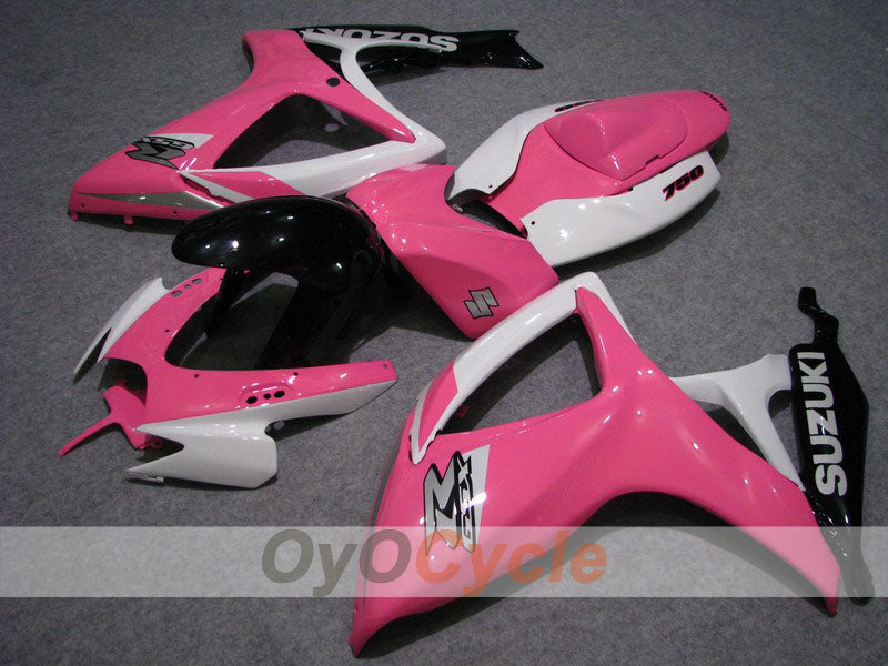 Injection Fairing kit for 06-07 GSX R750 - White, Pink - Factory Style #OYO87901352