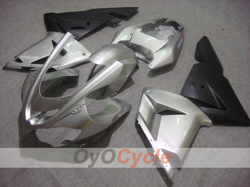 Injection Fairing kit for 04-05 NINJA ZX-10R - Black, Silver - Factory Style #OYO87901525 Main image