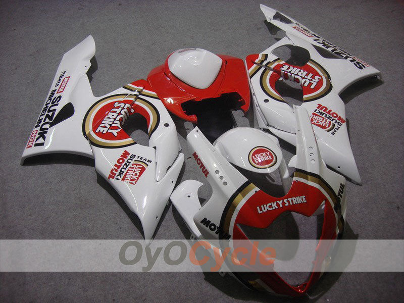 Injection Fairing kit for 05-06 GSX R1000 - Red, White - Lucky Strike, MICHELIN, MOTUL #OYO87901977 Main image