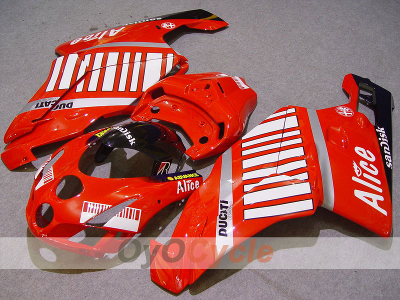Injection Fairing kit for 05-06 Ducati 749 - Red, Black - Alice #OYO87902145