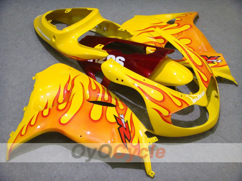 Injection Fairing kit for 98-03 TL1000R - Red, Yellow - Flame #OYO87903279 Main image