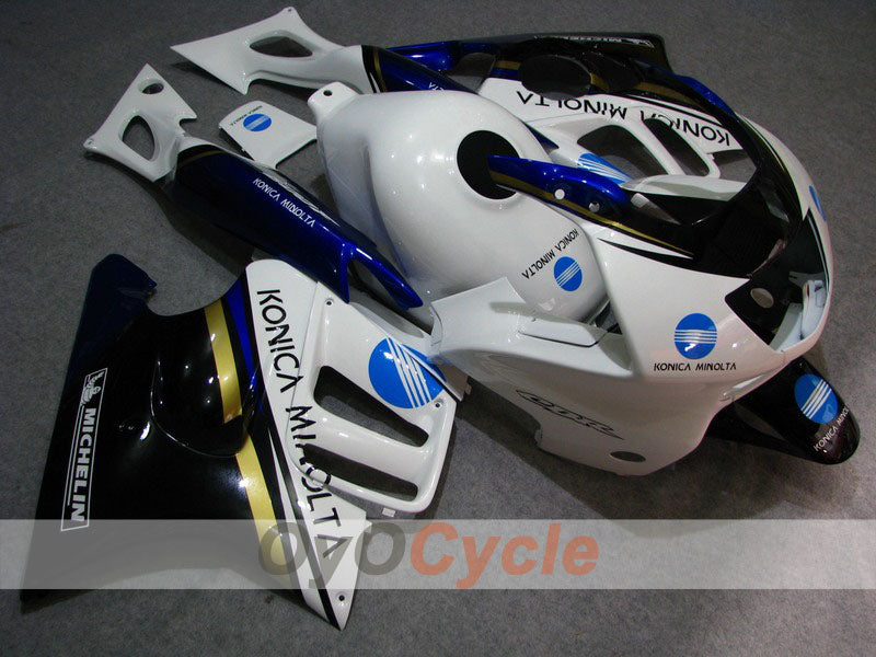 Injection Fairing kit for 95-96 CBR600F3 - White, Black - Konica Minolta #OYO87900022