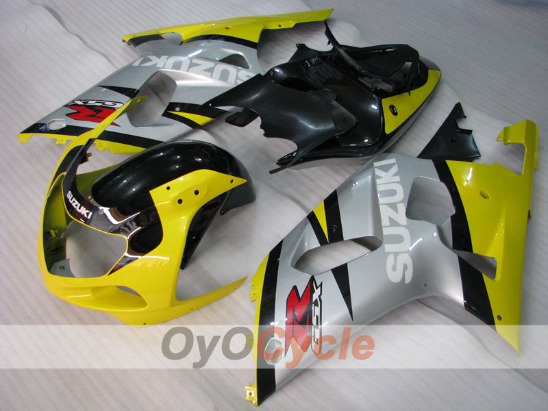 Injection Fairing kit for 01-03 GSX R600 - Yellow, Silver - Factory Style #OYO87901077