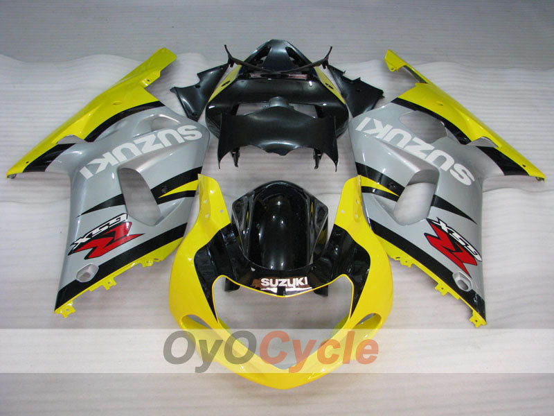 Injection Fairing kit for 01-03 GSX R600 - Yellow, Silver - Factory Style #OYO87901077