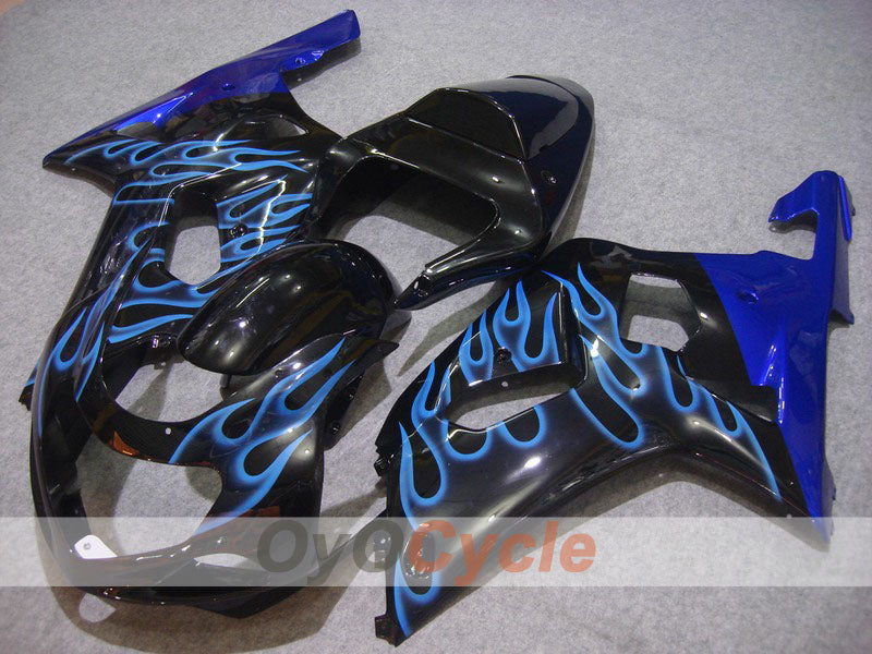 Injection Fairing kit for 00-03 GSX R750 - Blue, Black - Flame #OYO87901050