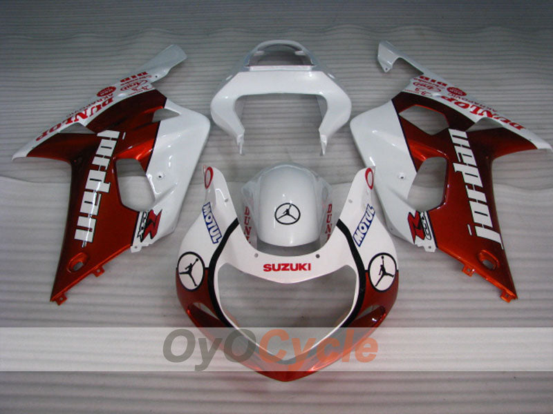 Injection Fairing kit for 00-02 GSX R1000 - Red, White - MOTUL #OYO87905191