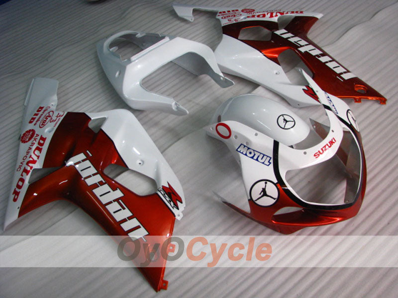 Injection Fairing kit for 01-03 GSX R600 - Red, White - MOTUL #OYO87905090