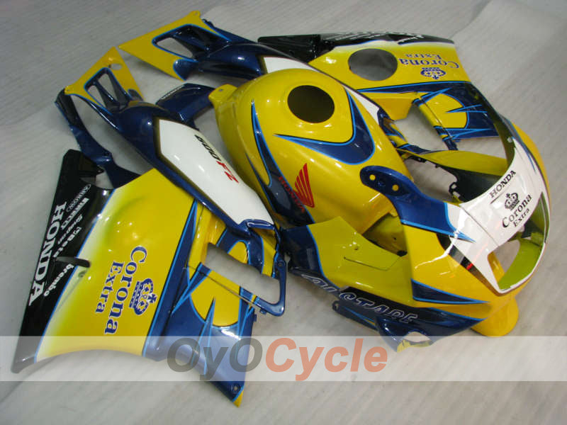 Fairing kit for 91-94 Honda CBR600 F2 - Yellow, Blue - Corona #OYO87903050