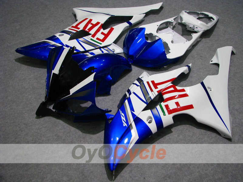 Injection Fairing kit for 08-16 YZF-R6 - Blue, White - FIAT #OYO87900959