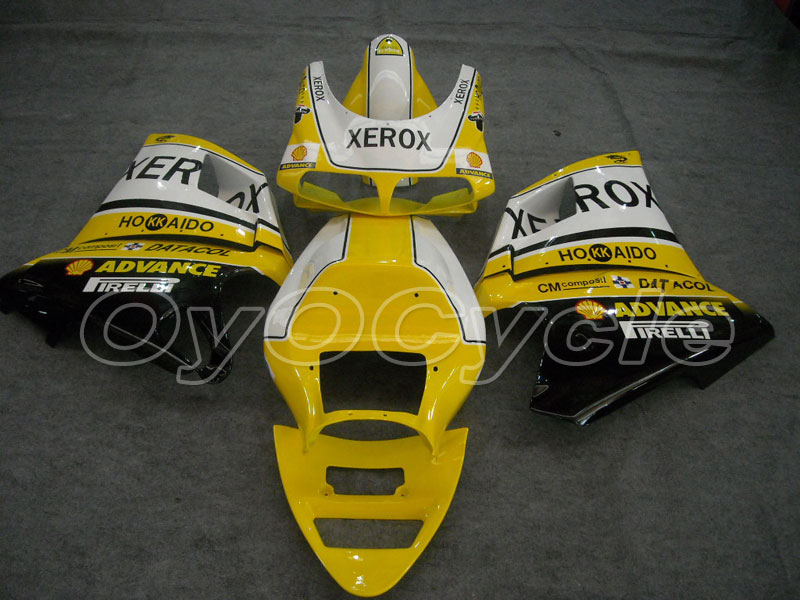 Injection Fairing kit for 99-02 Ducati 996 - Yellow, White - Xerox #OYO87902237