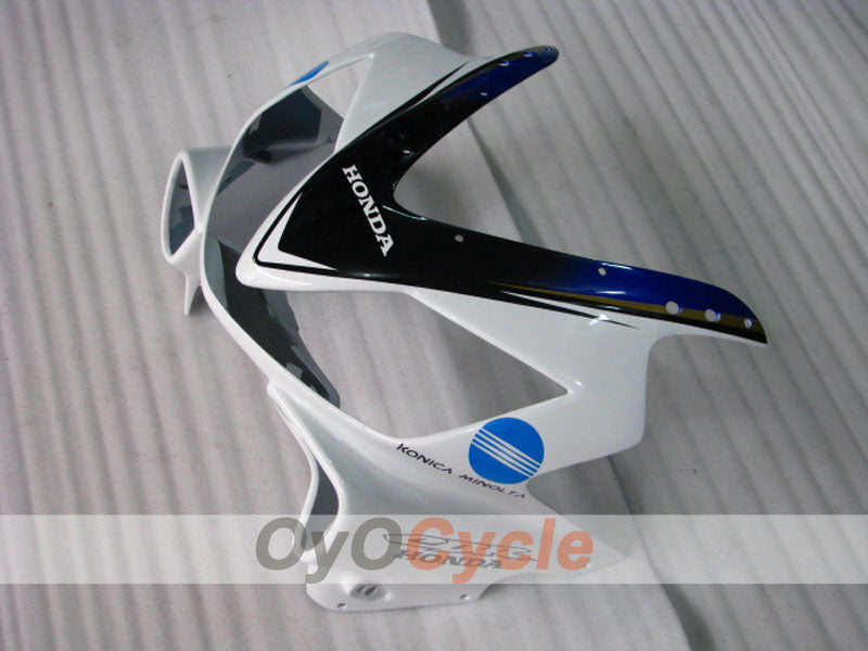 Injection Fairing kit for 01-03 CBR600F4i - White, Black - Konica Minolta, MICHELIN #OYO87900159
