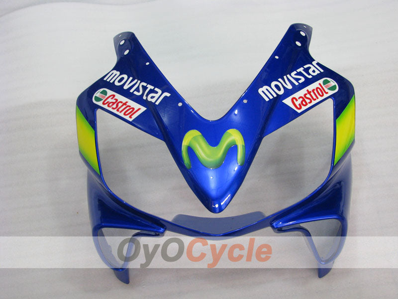 Injection Fairing kit for 01-03 CBR600F4i - Yellow, Blue - Castrol #OYO87900162