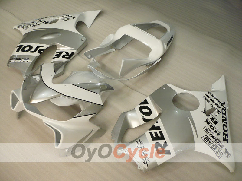 Injection Fairing kit for 01-03 CBR600F4i - White, Silver - Repsol #OYO87900185 Main image