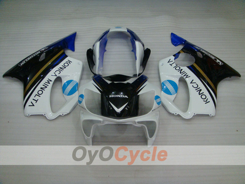 Injection Fairing kit for 04-07 CBR600F4i - White, Black - Konica Minolta, MICHELIN #OYO87900203