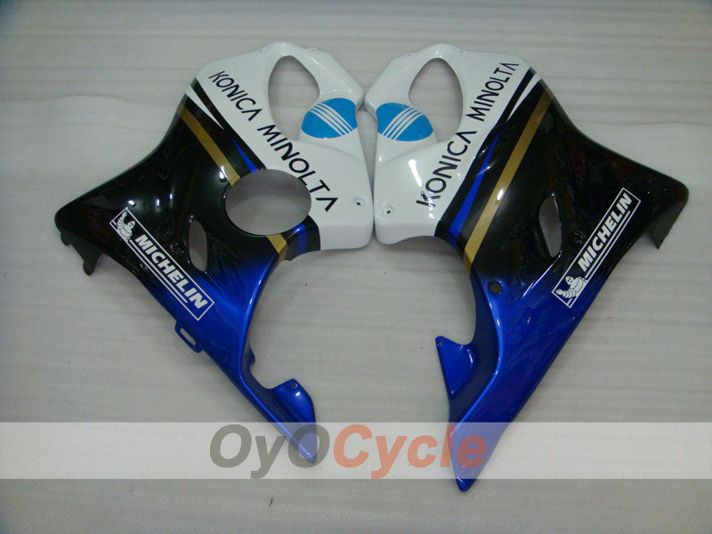 Injection Fairing kit for 04-07 CBR600F4i - White, Black - Konica Minolta, MICHELIN #OYO87900203