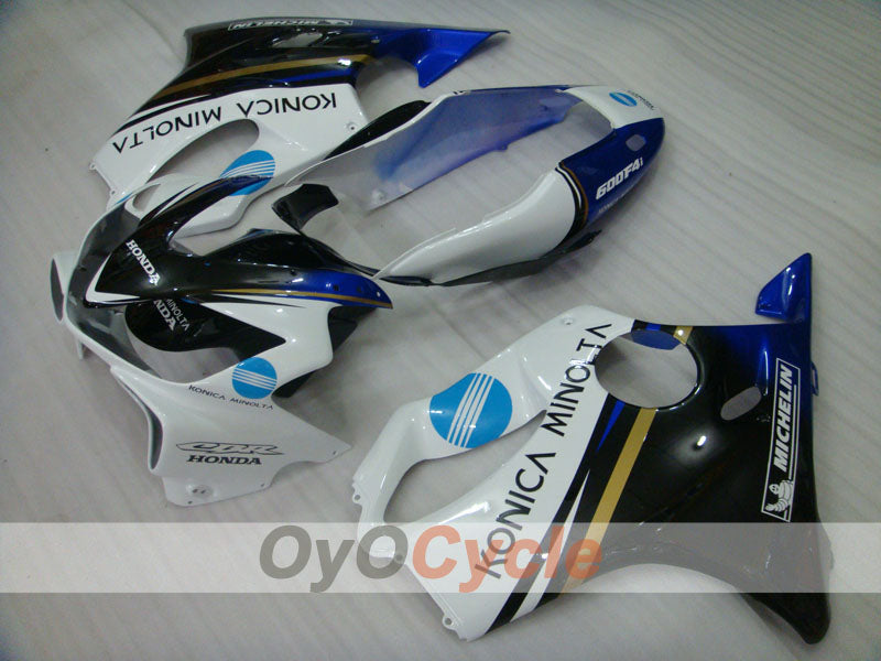 Injection Fairing kit for 04-07 CBR600F4i - White, Black - Konica Minolta, MICHELIN #OYO87900203