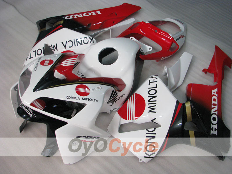Injection Fairing kit for 05-06 CBR600RR - Red, White - Konica Minolta #OYO87900257