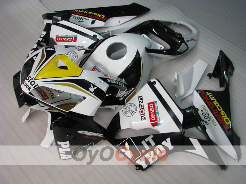 Injection Fairing kit for 05-06 CBR600RR - White, Black - PlayBoy #OYO87900323