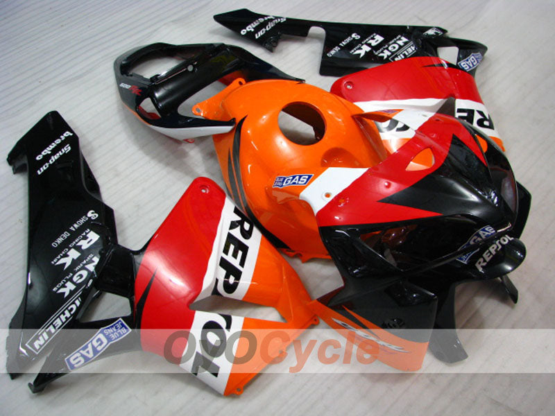 Injection Fairing kit for 05-06 CBR600RR - Orange, Black - Repsol #OYO87900339 Main image