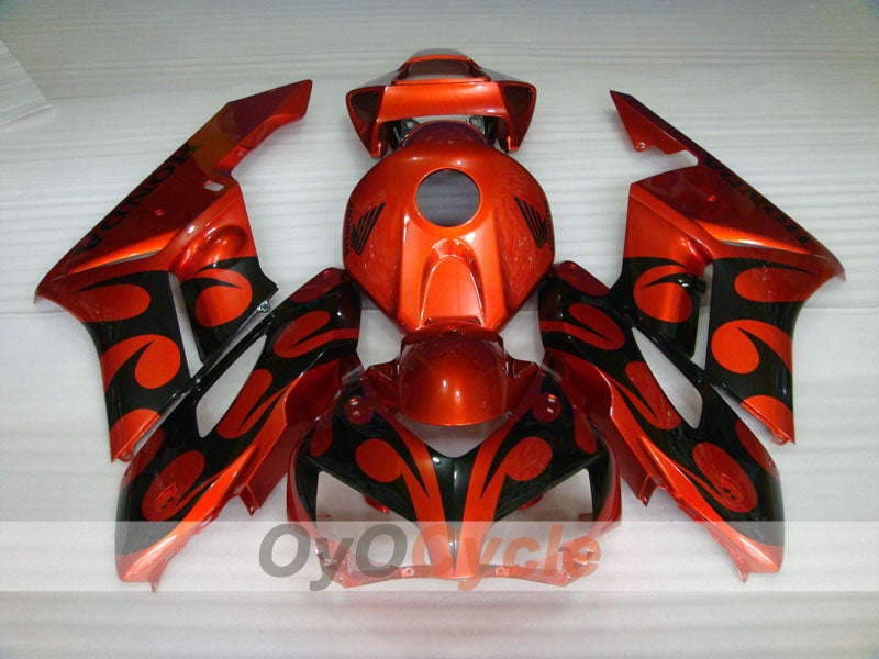Injection Fairing kit for 04-05 CBR1000RR - Orange, Black - Flame #OYO87900490