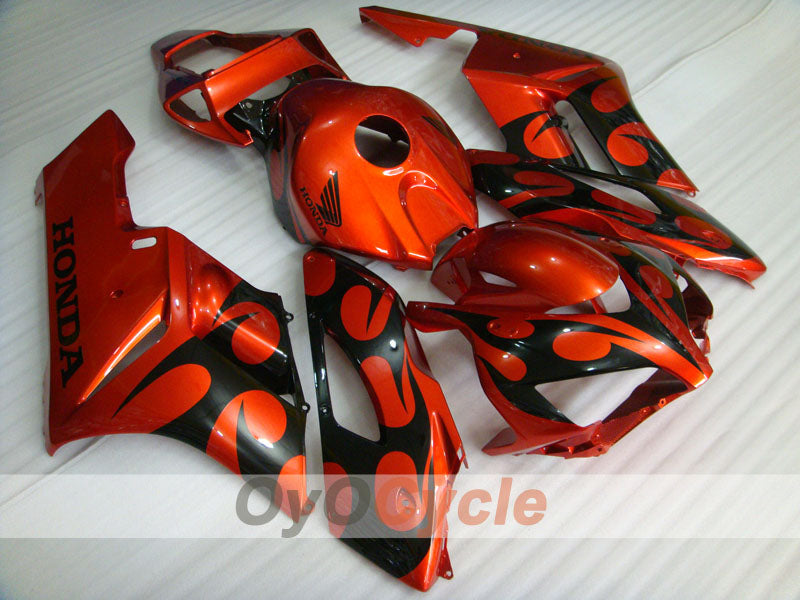 Injection Fairing kit for 04-05 CBR1000RR - Orange, Black - Flame #OYO87900490 Main image