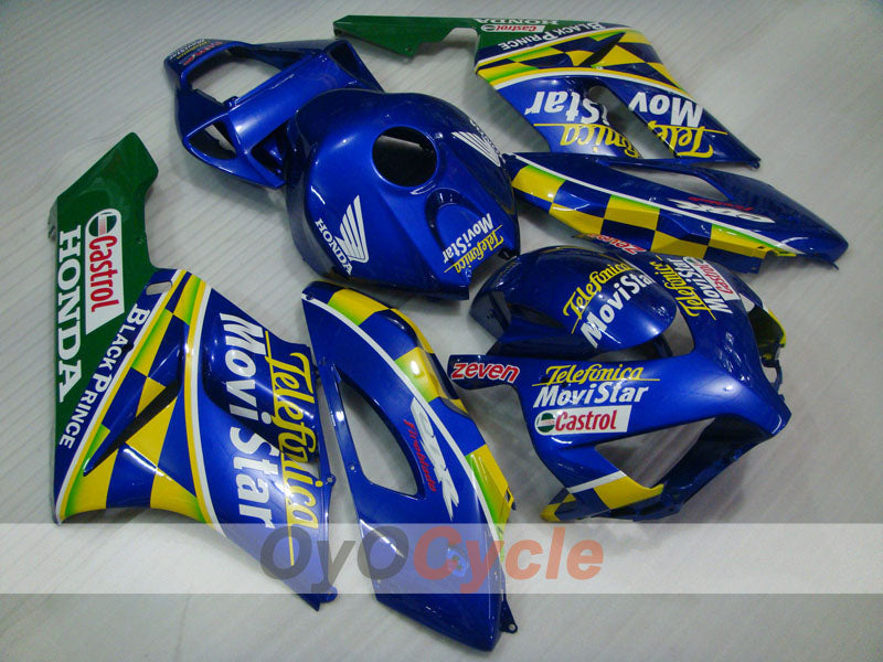 Injection Fairing kit for 04-05 CBR1000RR - Yellow, Blue - Movistar #OYO87900512