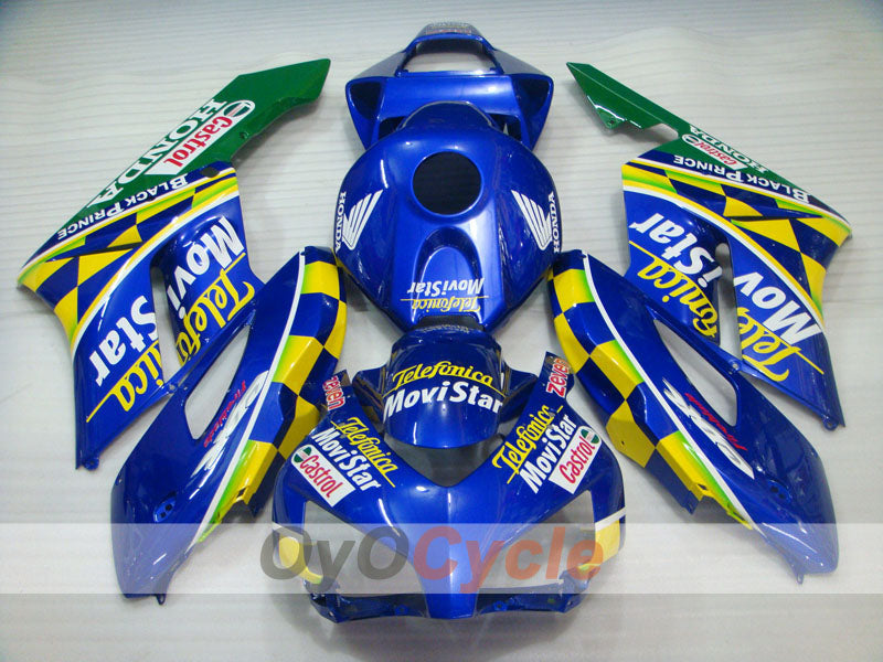 Injection Fairing kit for 04-05 CBR1000RR - Yellow, Blue - Movistar #OYO87900512