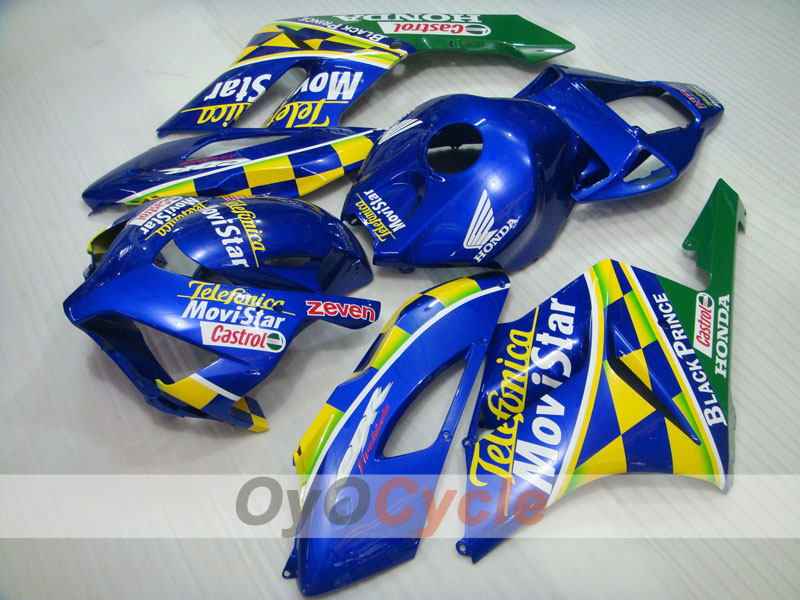 Injection Fairing kit for 04-05 CBR1000RR - Yellow, Blue - Movistar #OYO87900512