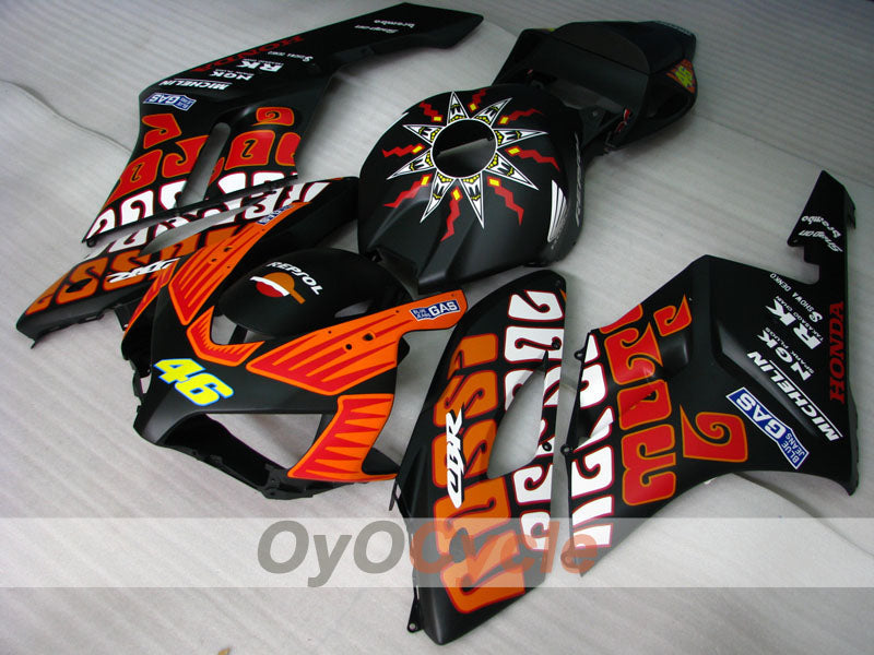 Injection Fairing kit for 04-05 CBR1000RR - Orange, Black, Matte - Rossi #OYO87900543 Secondary image