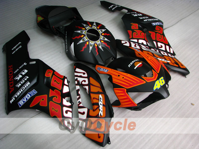 Injection Fairing kit for 04-05 CBR1000RR - Orange, Black, Matte - Rossi #OYO87900543 Main image