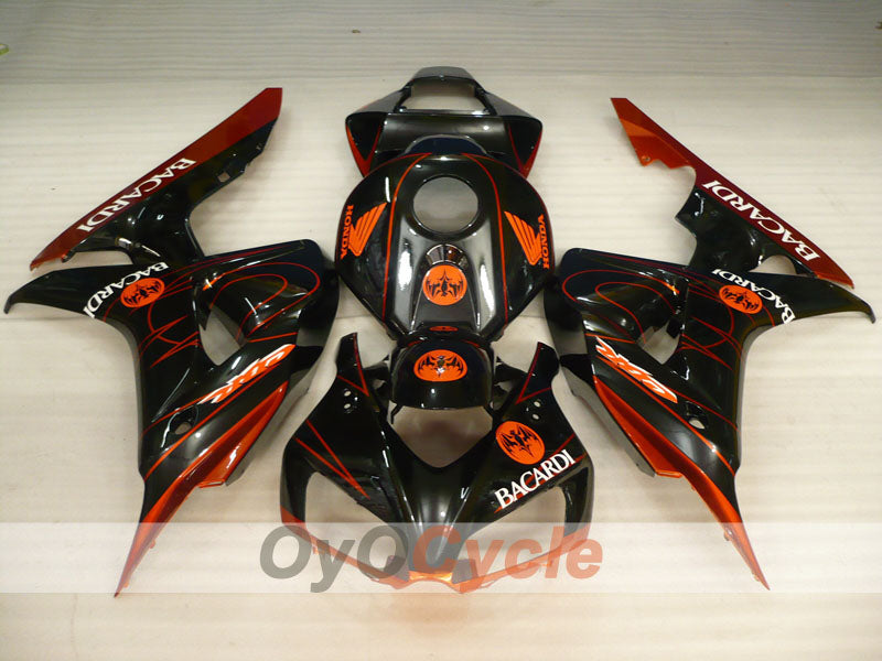 Injection Fairing kit for 06-07 CBR1000RR - Orange, Black - BACARDI #OYO87900549
