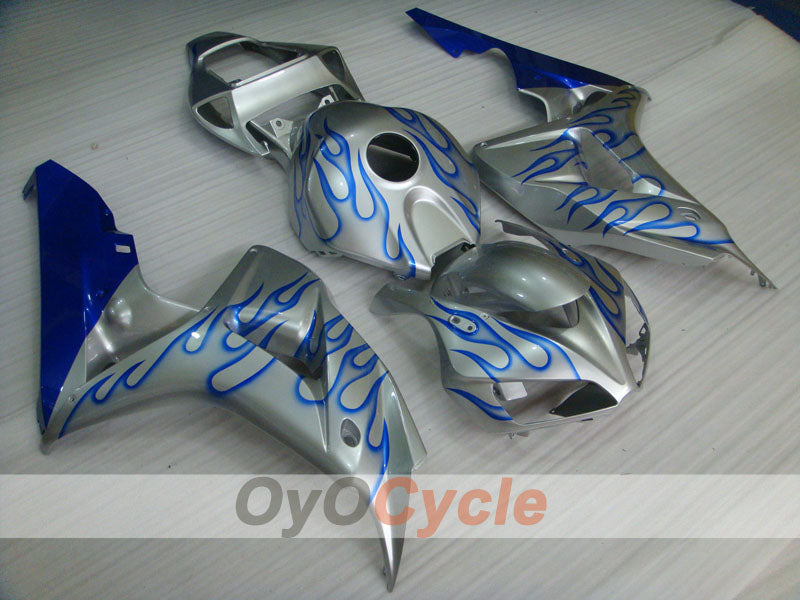 Injection Fairing kit for 06-07 CBR1000RR - Blue, Silver - Flame #OYO87900599 Main image