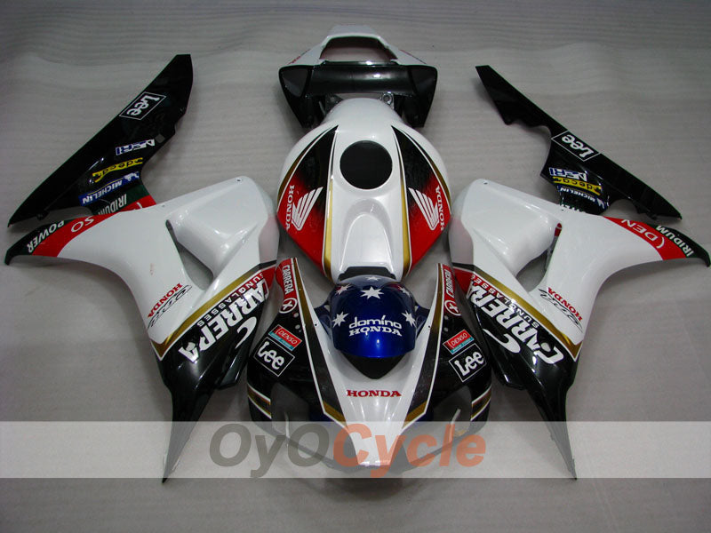 Injection Fairing kit for 06-07 CBR1000RR - White, Black - Lee #OYO87900618