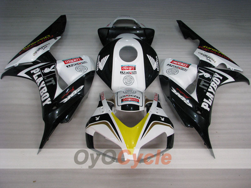 Injection Fairing kit for 06-07 CBR1000RR - White, Black - PlayBoy #OYO87900634