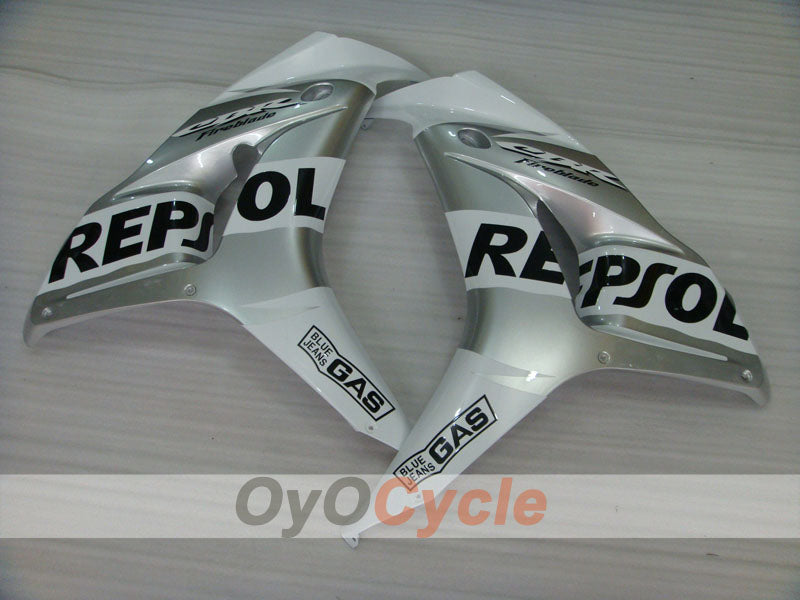 Injection Fairing kit for 06-07 CBR1000RR - White, Silver - Repsol #OYO87900641