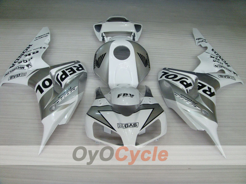 Injection Fairing kit for 06-07 CBR1000RR - White, Silver - Repsol #OYO87900641