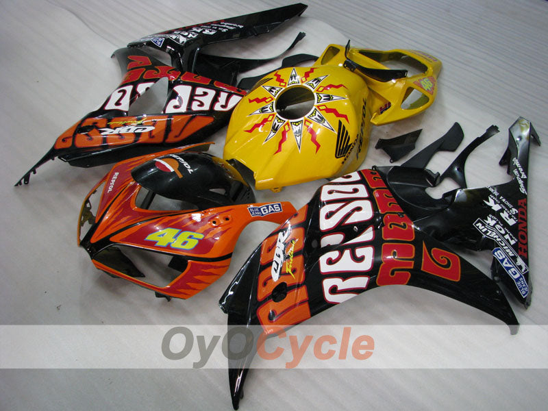 Injection Fairing kit for 06-07 CBR1000RR - Yellow, Black - Rossi #OYO87900645