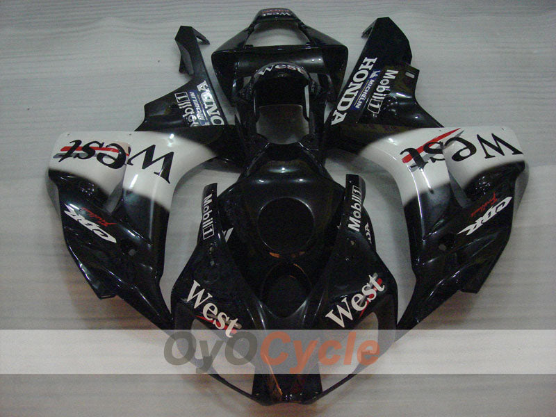 Injection Fairing kit for 06-07 CBR1000RR - White, Black - West #OYO87900653