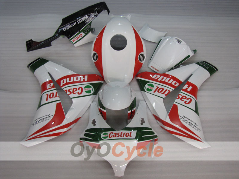 Injection Fairing kit for 08-11 CBR1000RR - Red, White - Castrol #OYO87900654