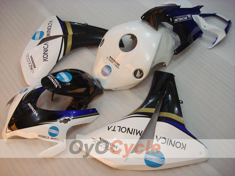 Injection Fairing kit for 08-11 CBR1000RR - White, Black - Konica Minolta #OYO87900693