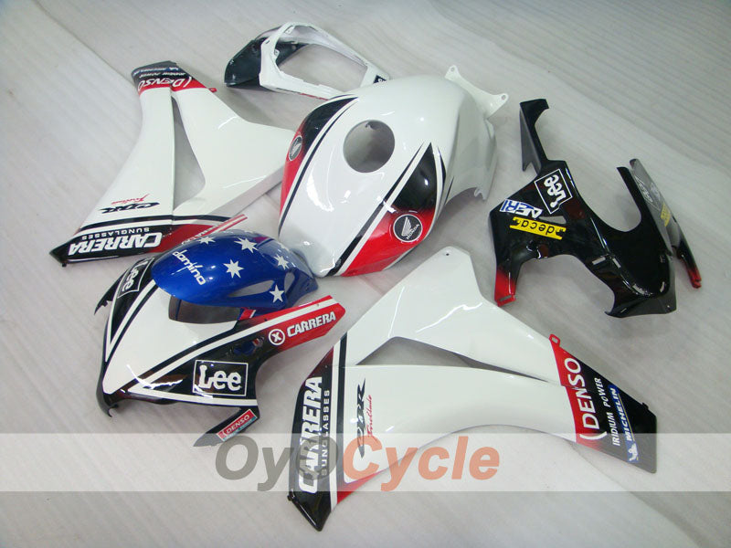 Injection Fairing kit for 08-11 CBR1000RR - White, Black - Eurobet, Lee #OYO87900699