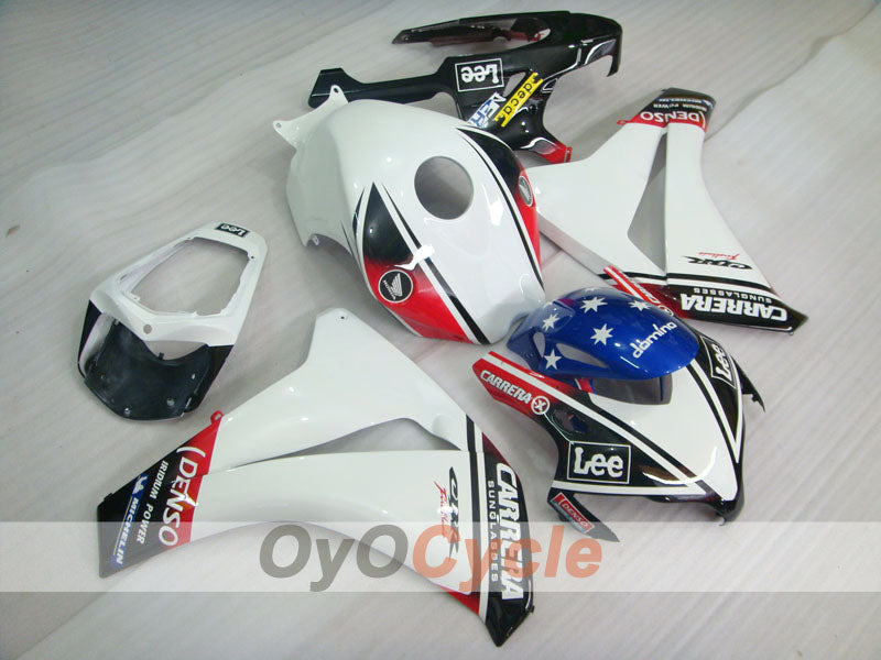 Injection Fairing kit for 08-11 CBR1000RR - White, Black - Eurobet, Lee #OYO87900699
